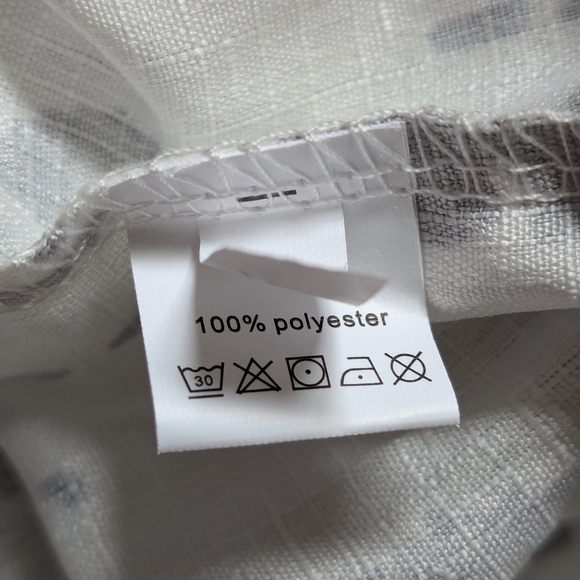 NWOT Women's XL Pants, White W/Dark Grey Pattern, Elastic Waist, Angled Pockets - Picture 8 of 9